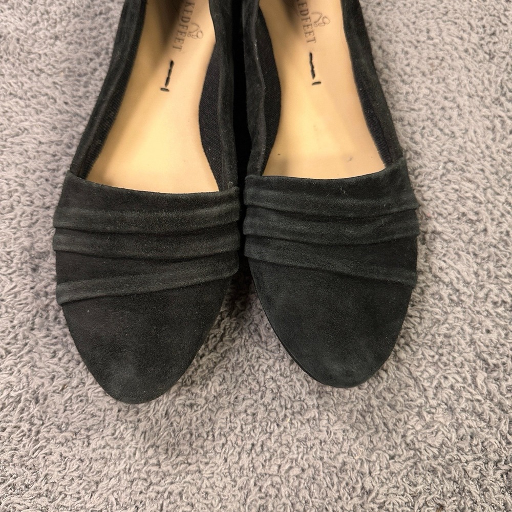 Nakedfeet Flats Womens 8.5 Black Suede Naos‎ Slip On Minimal Capsule Comfort - Picture 4 of 10